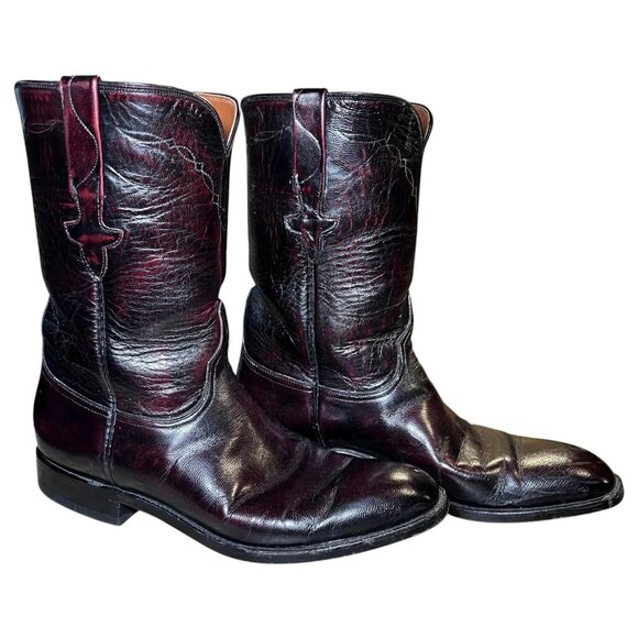 Lucchese Handmade Oxblood Classic Leather Western Boots– Men’s Size 10.5 D - Picture 1 of 16